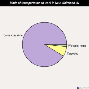 New Whiteland mode of transportation to work chart