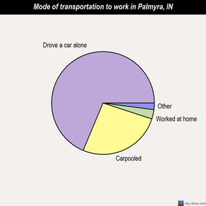 Palmyra mode of transportation to work chart