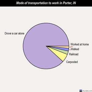 Porter mode of transportation to work chart
