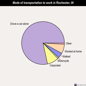 Rochester mode of transportation to work chart