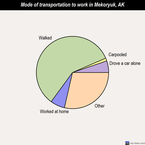 Mekoryuk mode of transportation to work chart