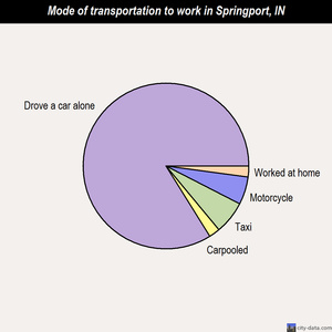 Springport mode of transportation to work chart