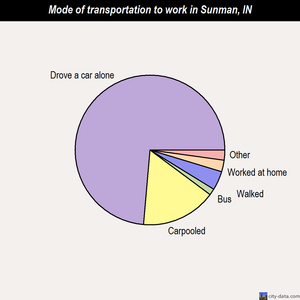 Sunman mode of transportation to work chart