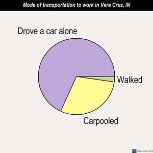 Vera Cruz mode of transportation to work chart