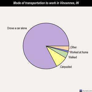 Vincennes mode of transportation to work chart