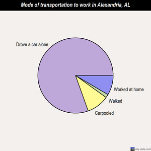 Alexandria mode of transportation to work chart