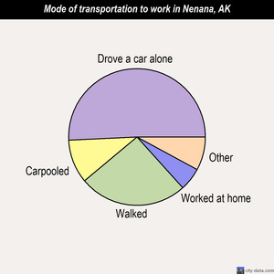 Nenana mode of transportation to work chart