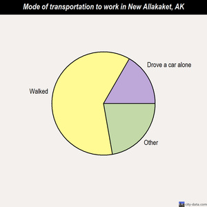 New Allakaket mode of transportation to work chart