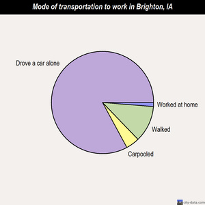 Brighton mode of transportation to work chart
