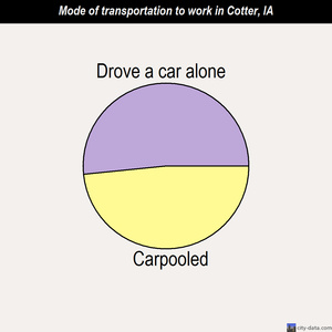 Cotter mode of transportation to work chart