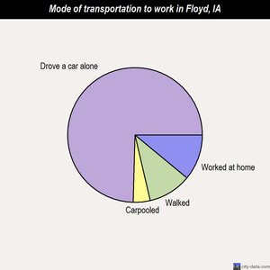 Floyd mode of transportation to work chart