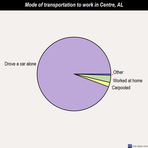 Centre mode of transportation to work chart