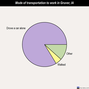 Gruver mode of transportation to work chart
