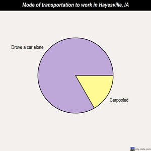 Hayesville mode of transportation to work chart