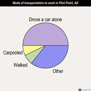 Pilot Point mode of transportation to work chart
