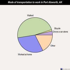 Port Alsworth mode of transportation to work chart