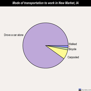 New Market mode of transportation to work chart