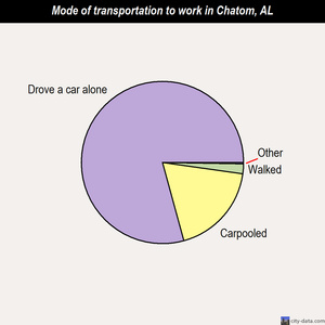 Chatom mode of transportation to work chart