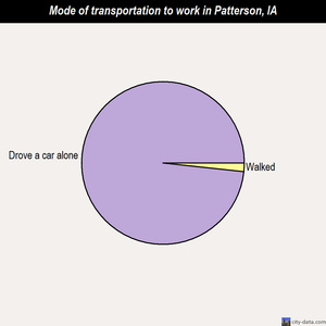Patterson mode of transportation to work chart