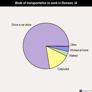 Remsen mode of transportation to work chart