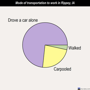 Rippey mode of transportation to work chart