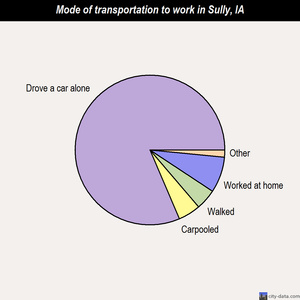 Sully mode of transportation to work chart