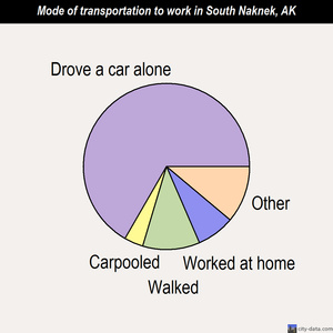 South Naknek mode of transportation to work chart