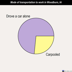 Woodburn mode of transportation to work chart