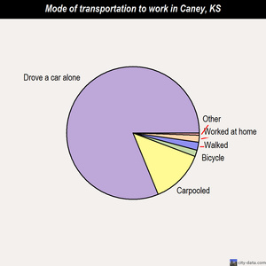 Caney mode of transportation to work chart