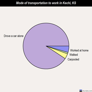 Kechi mode of transportation to work chart