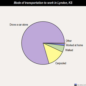 Lyndon mode of transportation to work chart