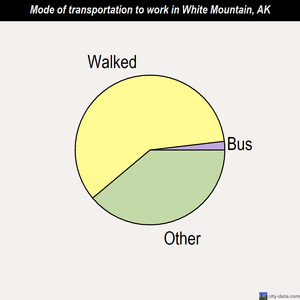 White Mountain mode of transportation to work chart
