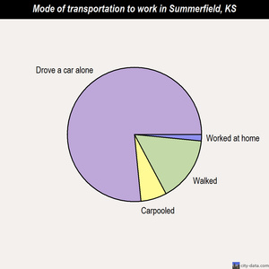 Summerfield mode of transportation to work chart