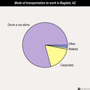 Bagdad mode of transportation to work chart
