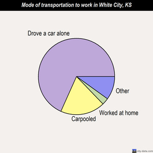 White City mode of transportation to work chart