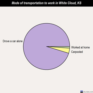 White Cloud mode of transportation to work chart