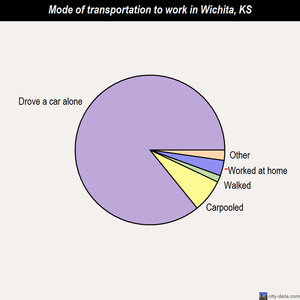 Wichita mode of transportation to work chart