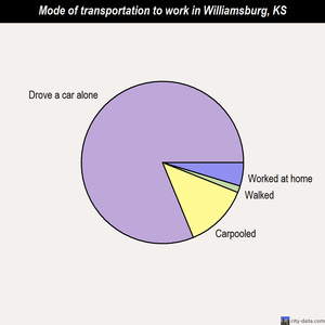 Williamsburg mode of transportation to work chart