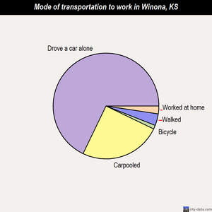 Winona mode of transportation to work chart
