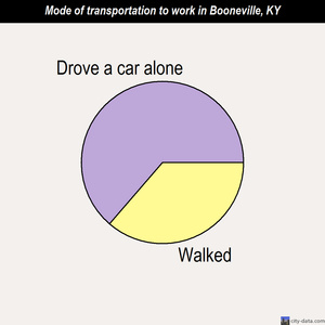 Booneville mode of transportation to work chart