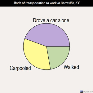 Carrsville mode of transportation to work chart