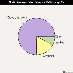 Catlettsburg mode of transportation to work chart