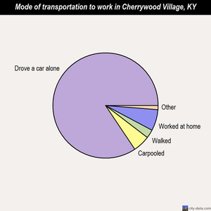 Cherrywood Village mode of transportation to work chart