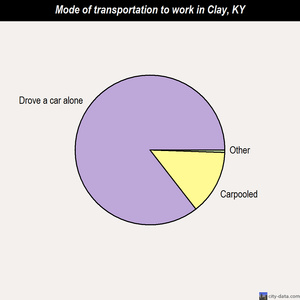 Clay mode of transportation to work chart