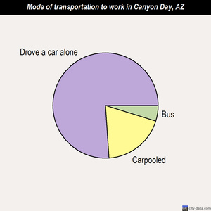 Canyon Day mode of transportation to work chart