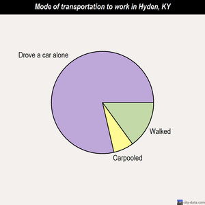 Hyden mode of transportation to work chart