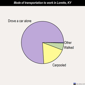 Loretto mode of transportation to work chart