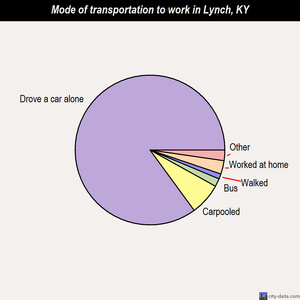 Lynch mode of transportation to work chart