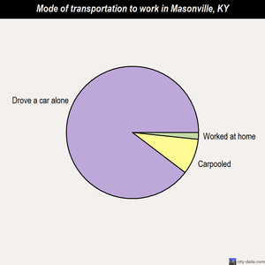 Masonville mode of transportation to work chart