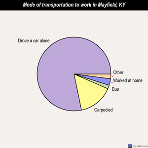 Mayfield mode of transportation to work chart